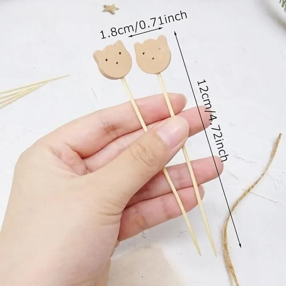 Cocktail Picks Cocktail Sticks, Party Food Decoration Toothpicks Cat 200 Pcs